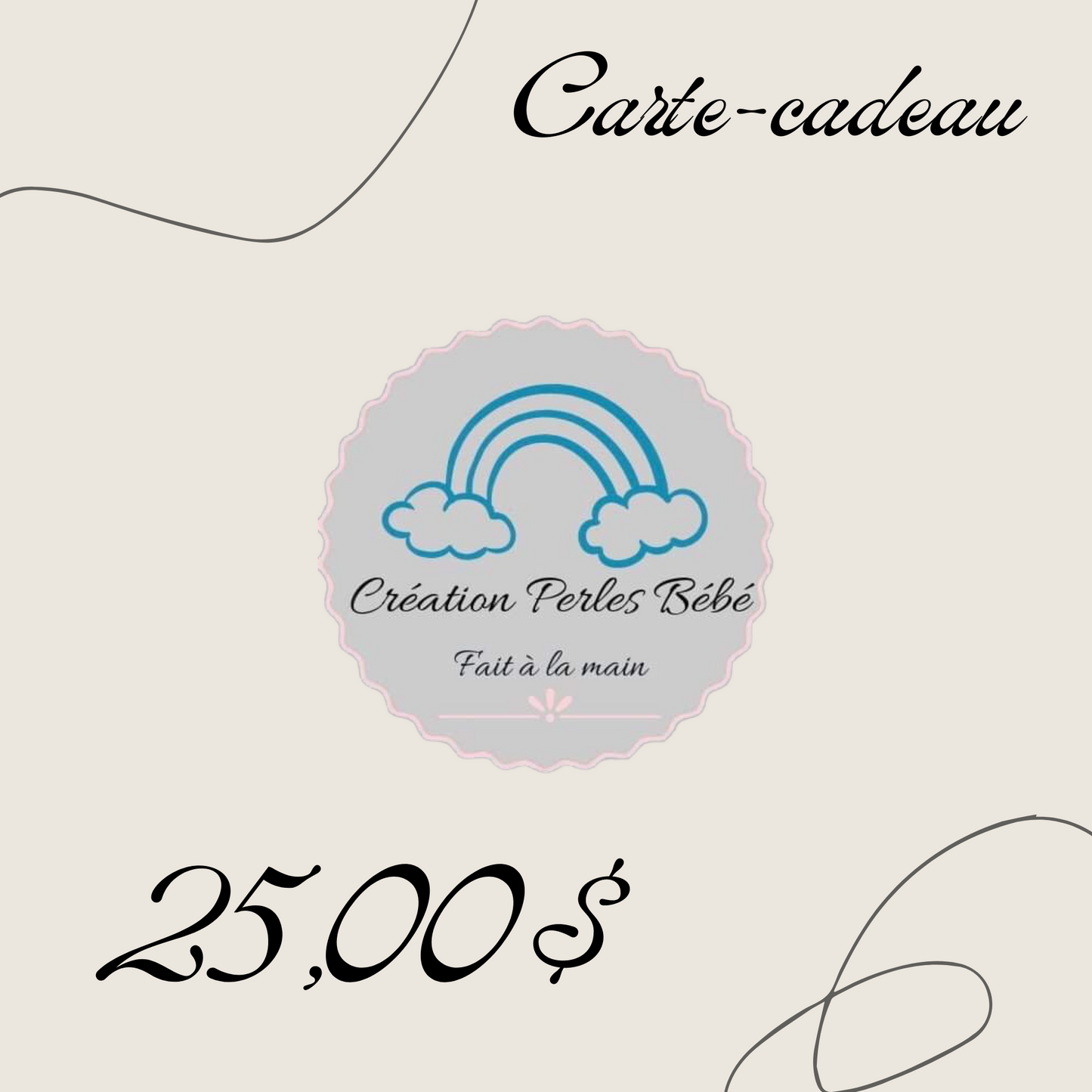 Carte-cadeau Création Perles Bébé