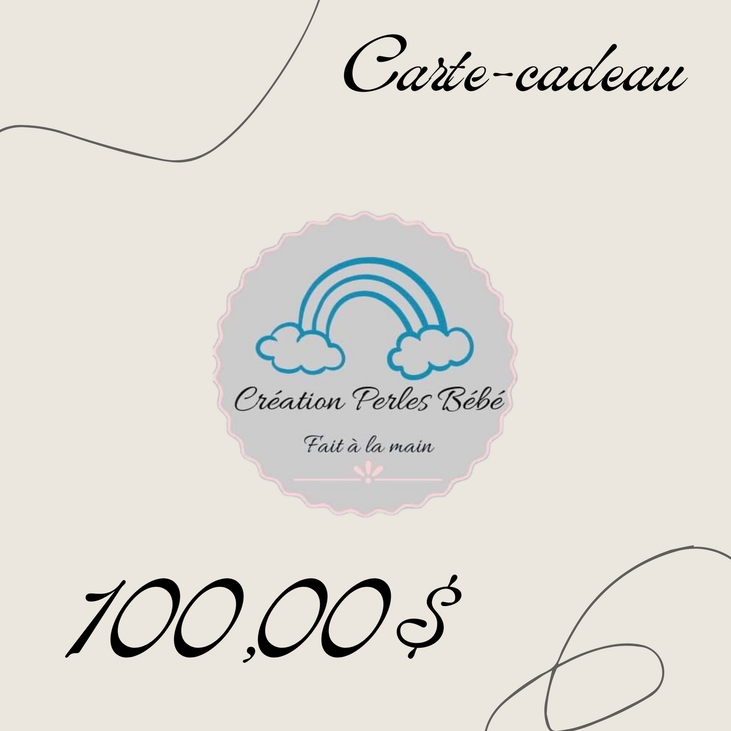 Carte-cadeau Création Perles Bébé