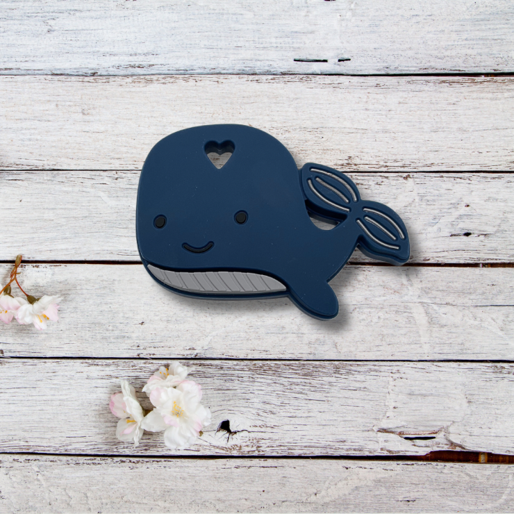 Jouet de dentition-Baleine marine pivoine