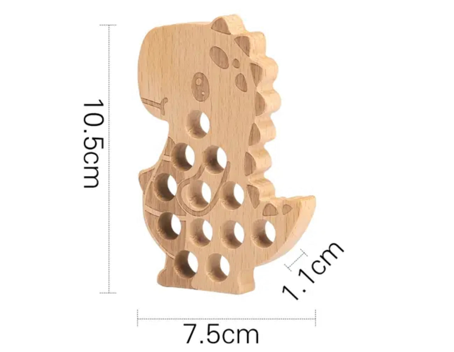 Jouet dino en bois à enfiler