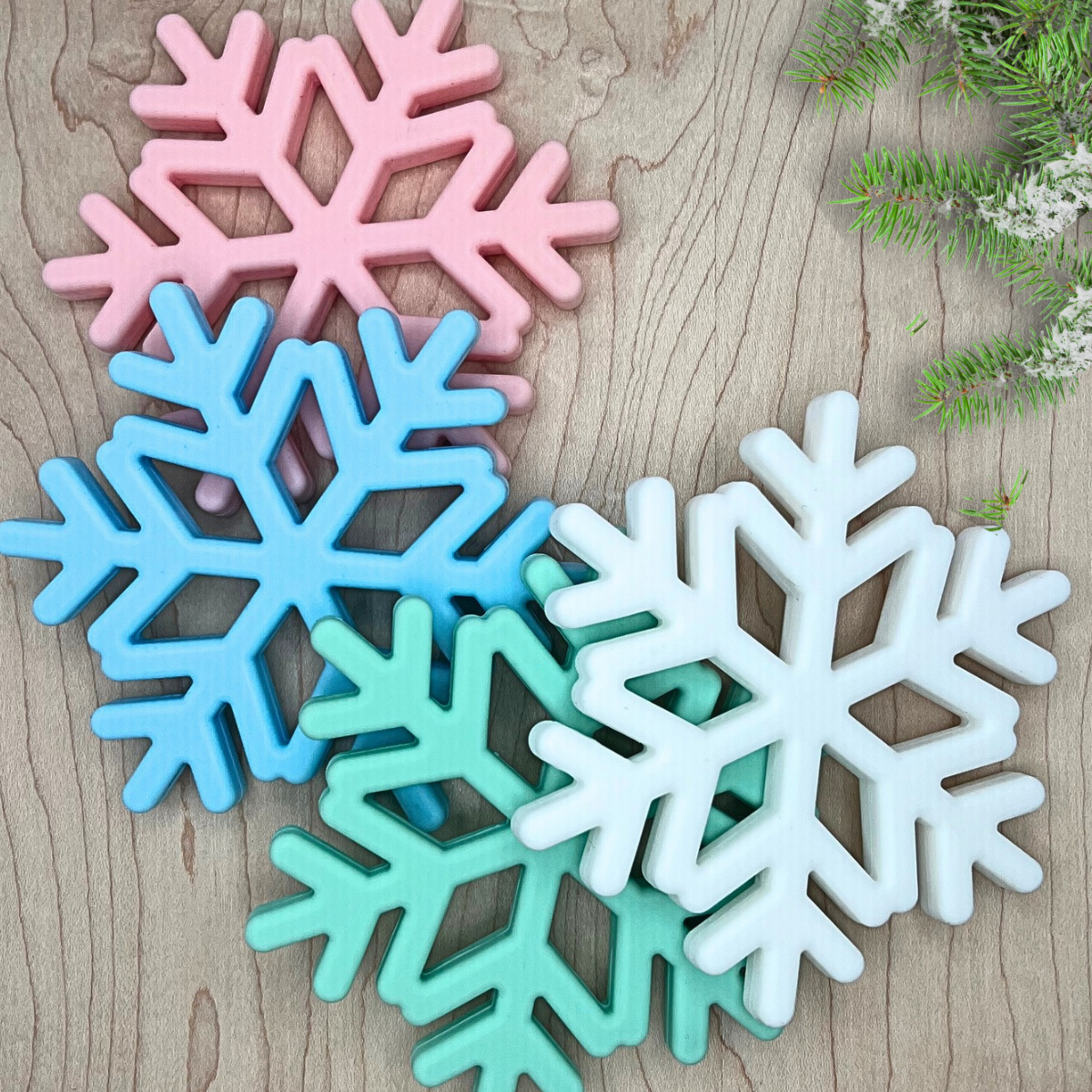 Jouet de dentition-flocon de neige