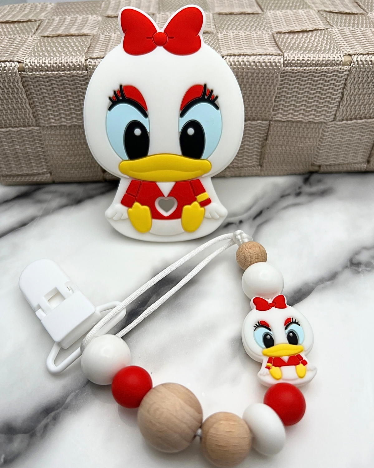 Attache suce clip plastique-Bébé Daisy Duck