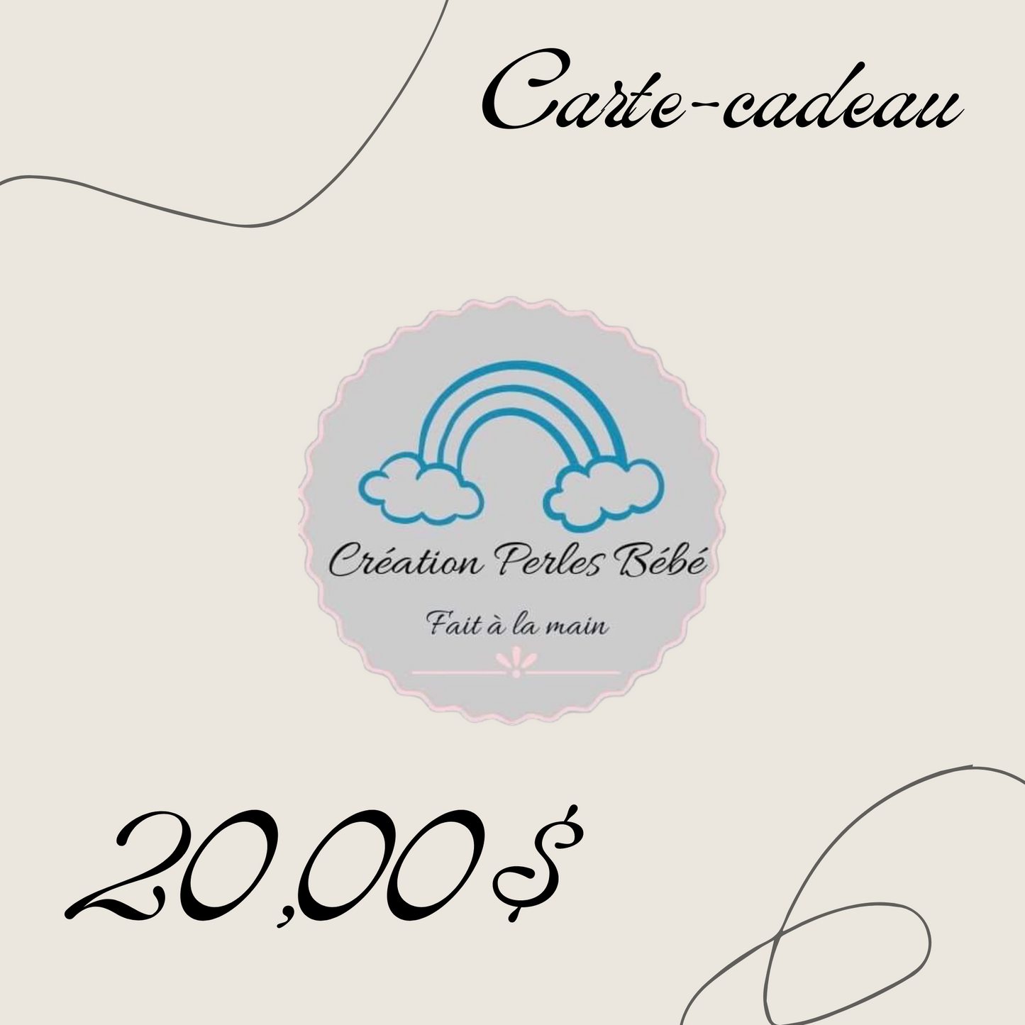 Carte-cadeau Création Perles Bébé