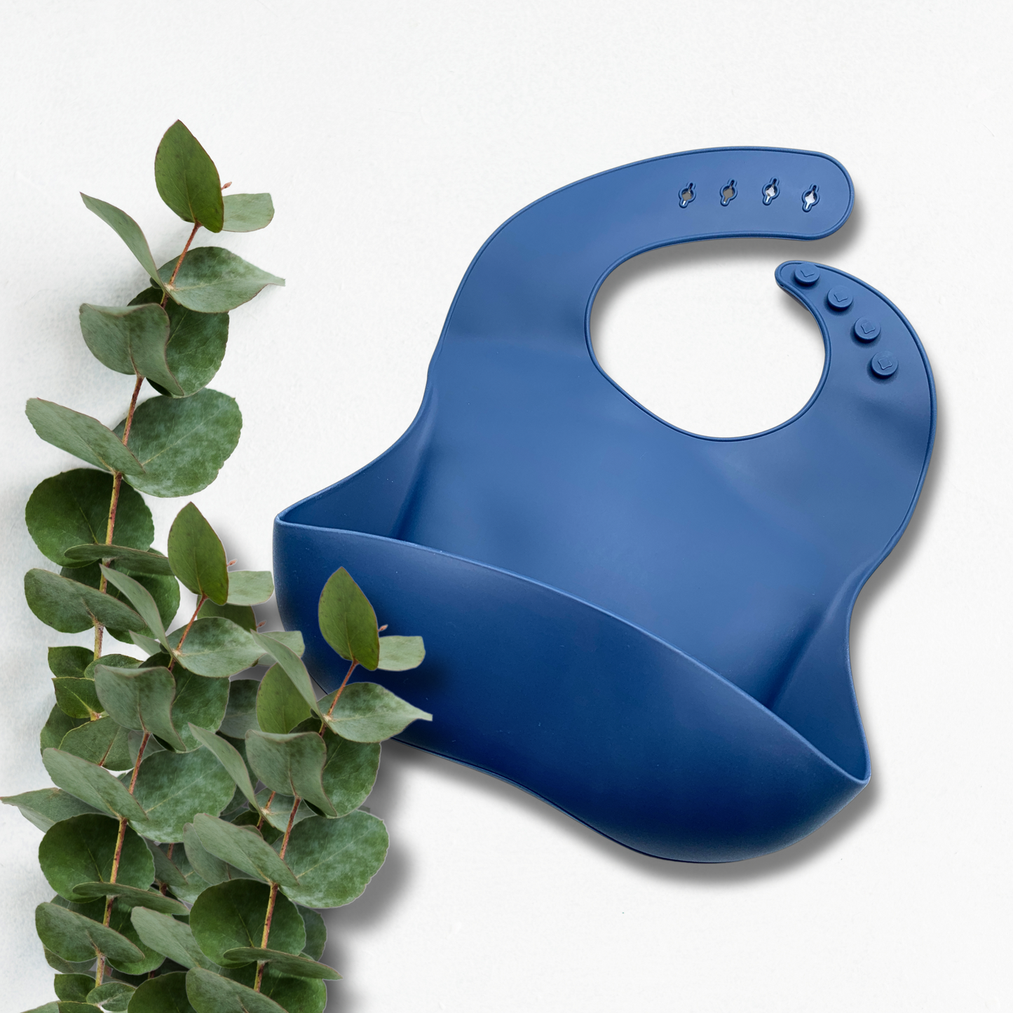 Bavoir en silicone ajustable-avec pochette