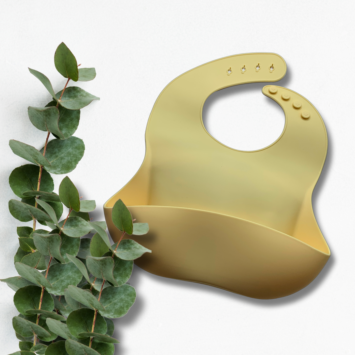 Bavoir en silicone ajustable-avec pochette