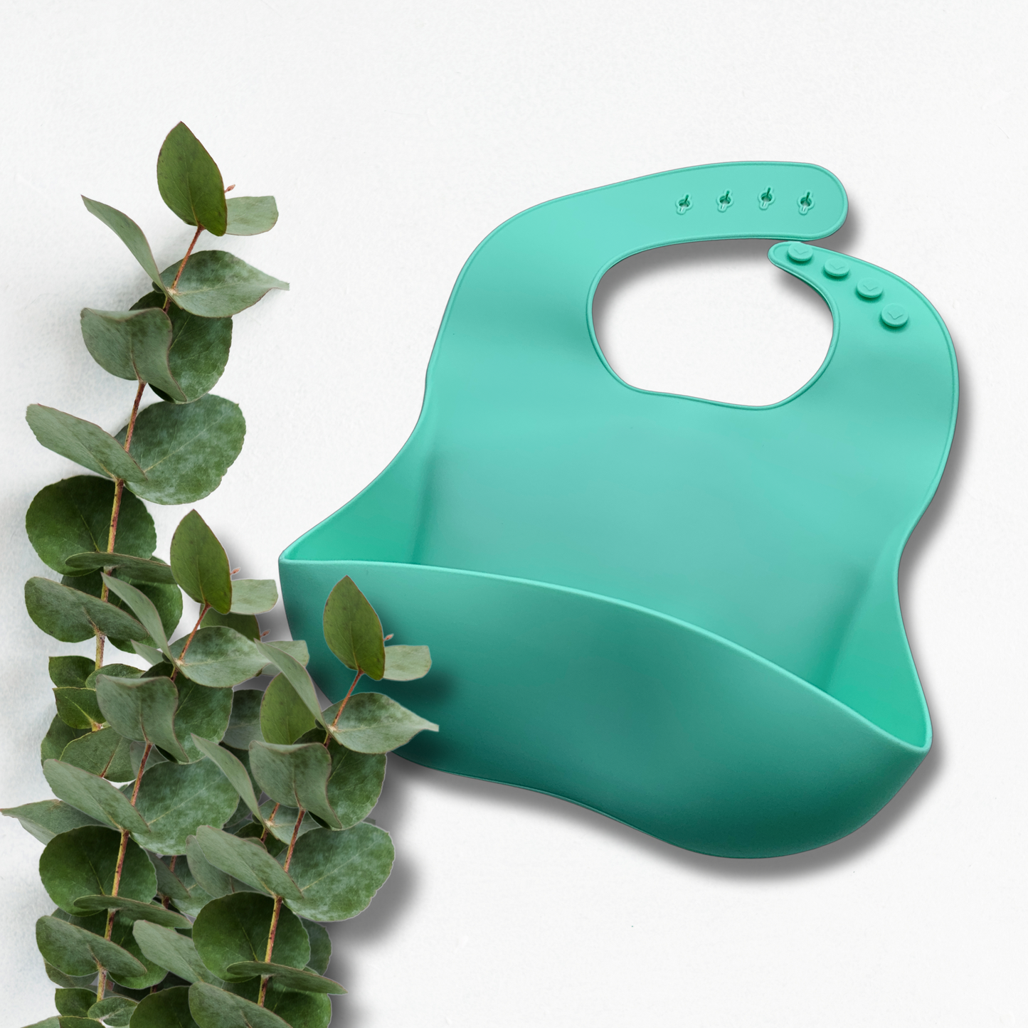 Bavoir en silicone ajustable-avec pochette