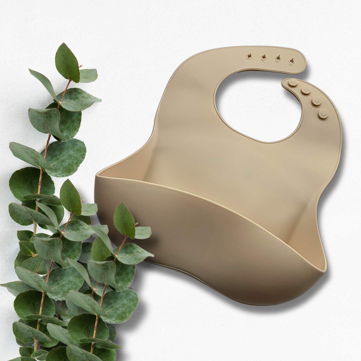 Bavoir en silicone ajustable-avec pochette