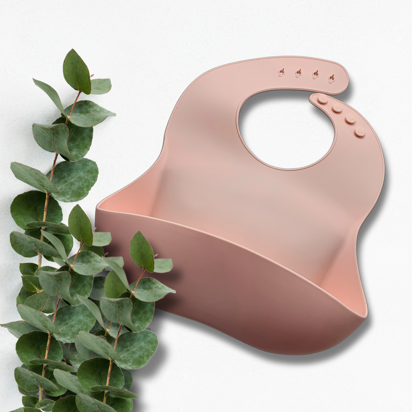 Bavoir en silicone ajustable-avec pochette