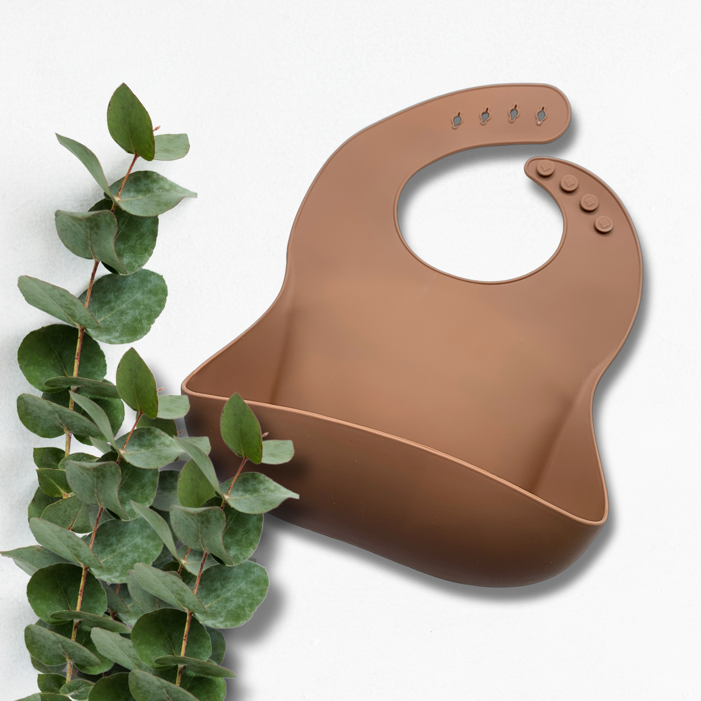 Bavoir en silicone ajustable-avec pochette