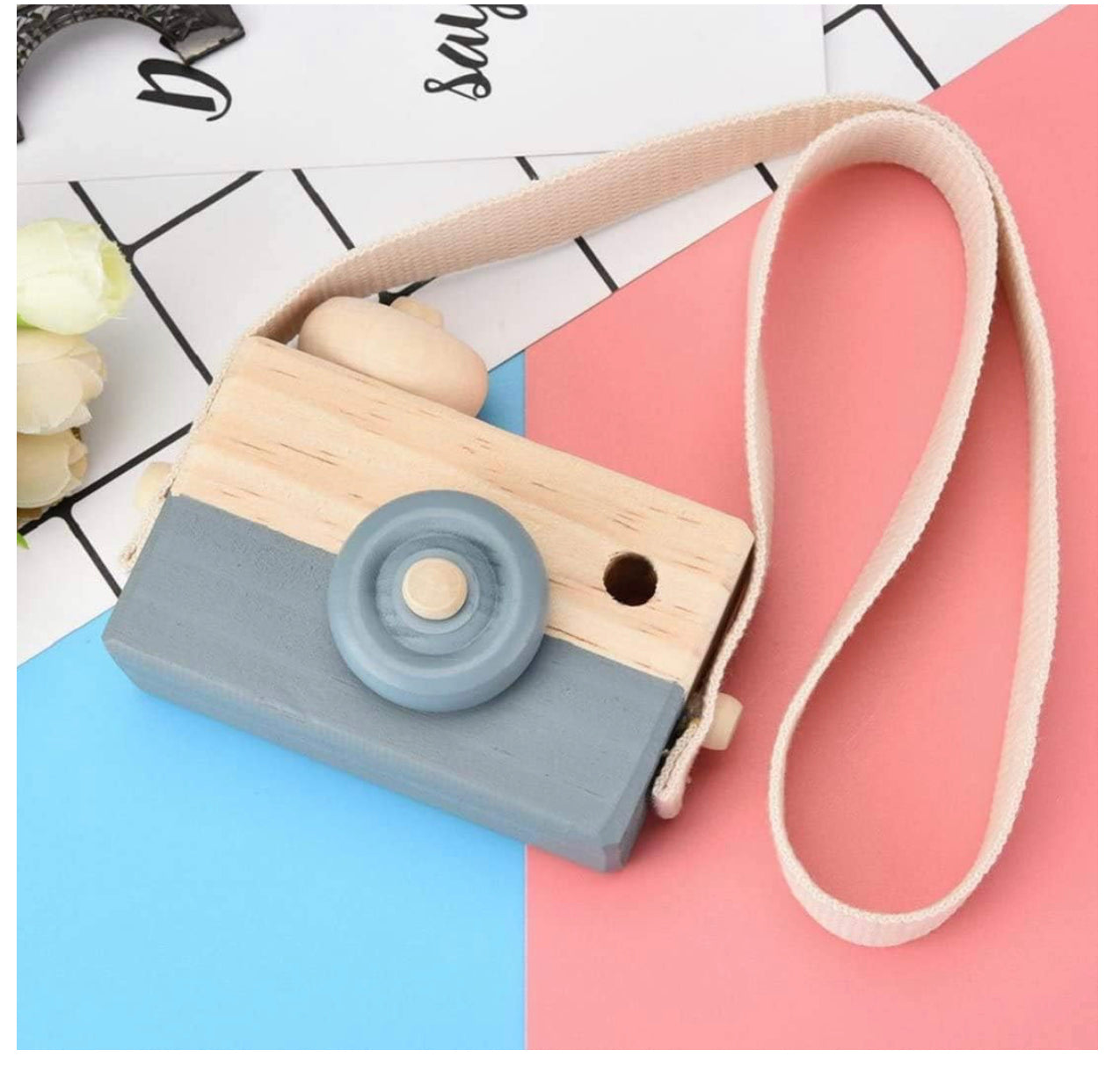 Appareil photo en bois - Création Perles bébé