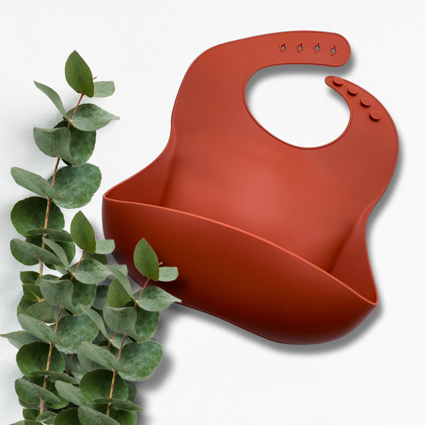 Bavoir en silicone ajustable-avec pochette