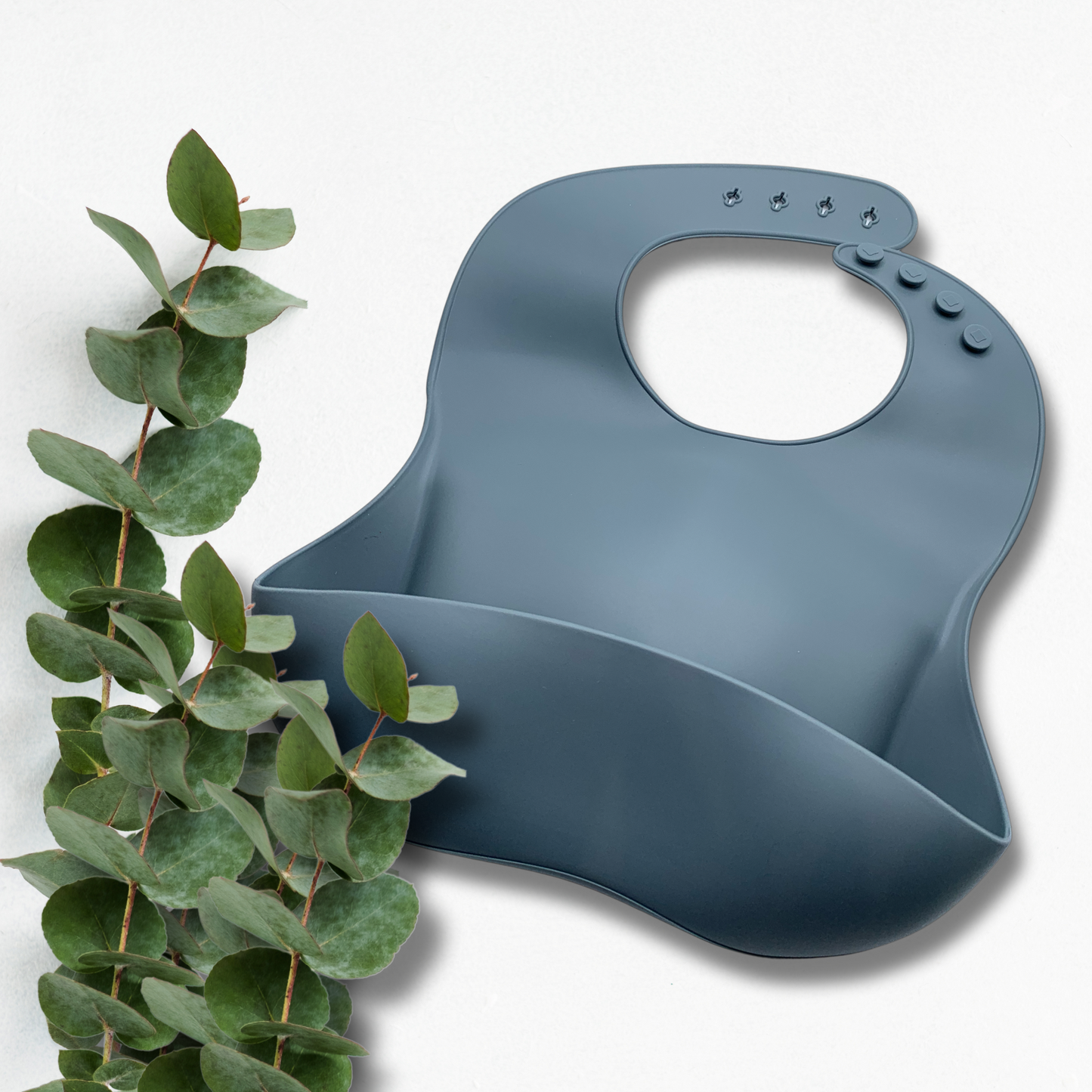 Bavoir en silicone ajustable-avec pochette