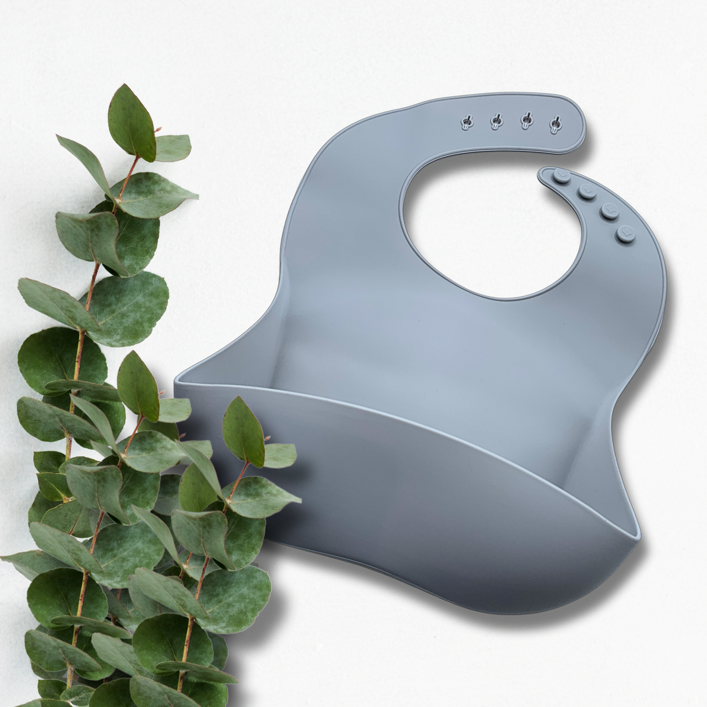 Bavoir en silicone ajustable-avec pochette
