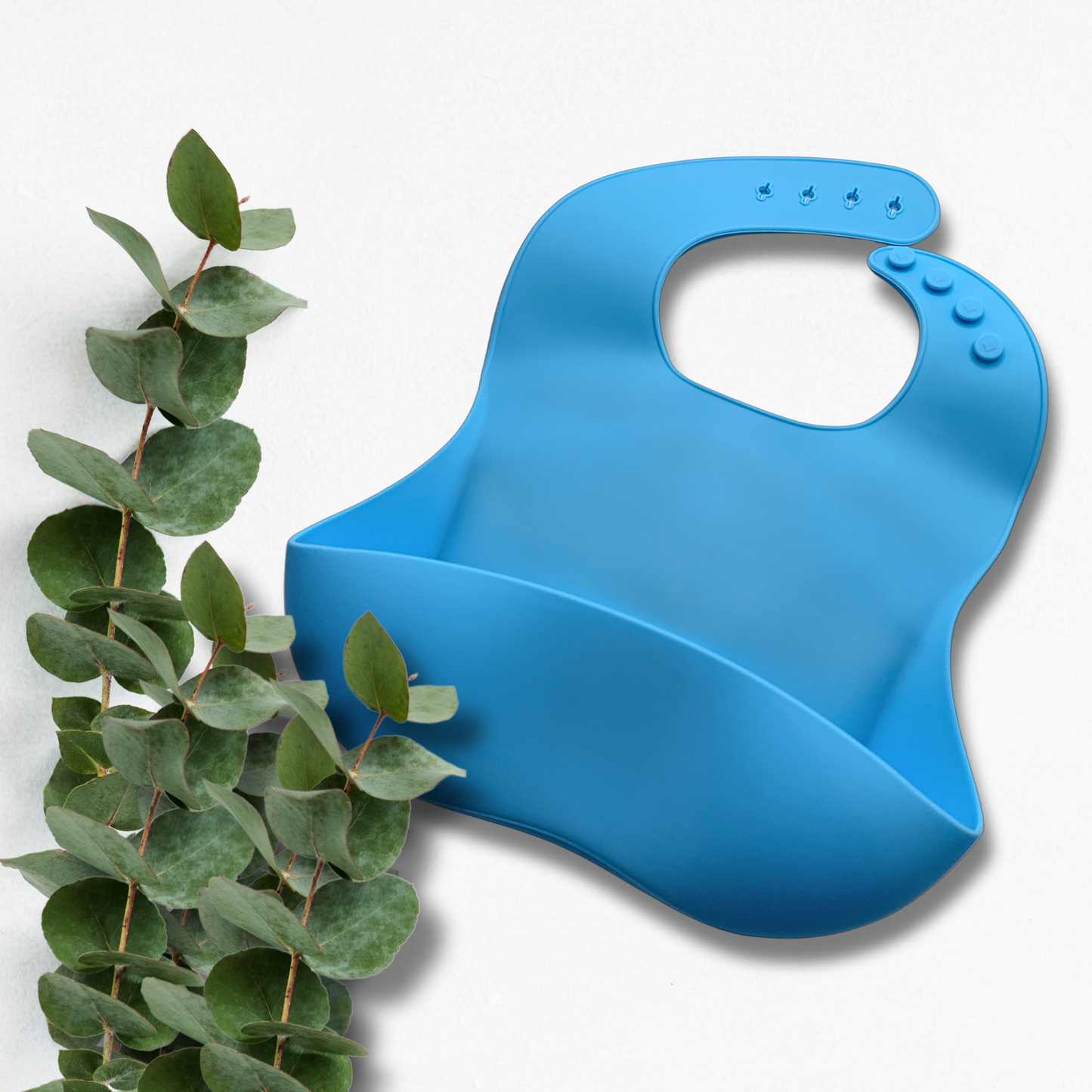 Bavoir en silicone ajustable-avec pochette